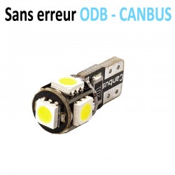 LED T10 W5W - (5SMD-5050) - Anti Erreur ODB 