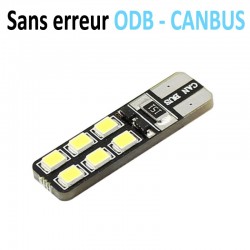 Ampoule Led T10 W5W - (12SMD-2835) - Anti Erreur ODB