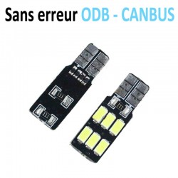 Ampoule T10 W5W Led -  (6SMD-5630 - 1 face) 360° - Anti Erreur ODB