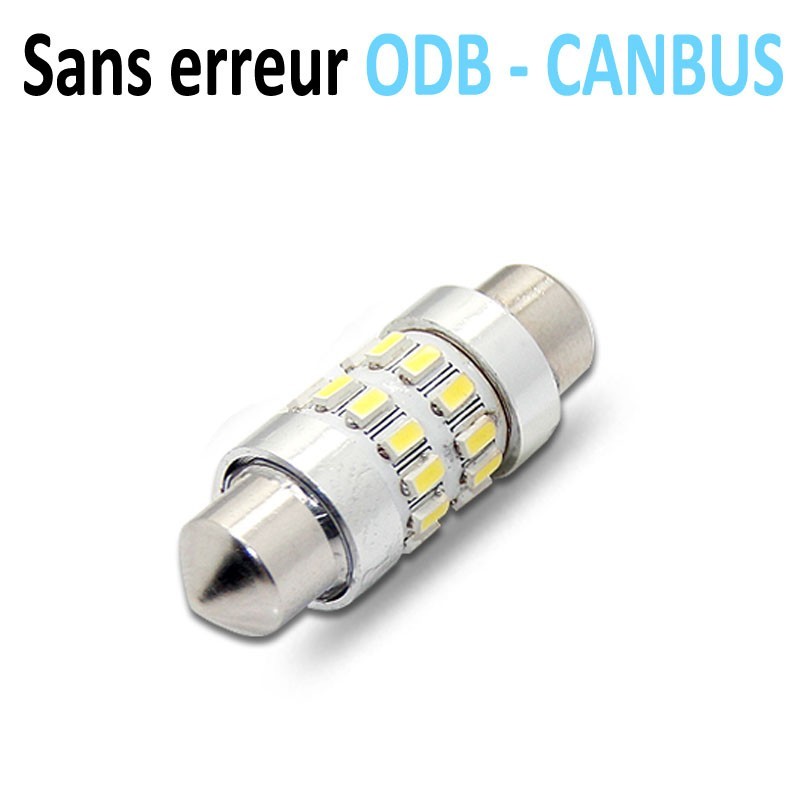 Ampoule Navette Led 24SMD 3014 - 360° anti erreur