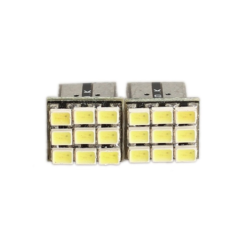 Ampoule Led T10 W5W Blanche (9 SMD) Chaft moto 