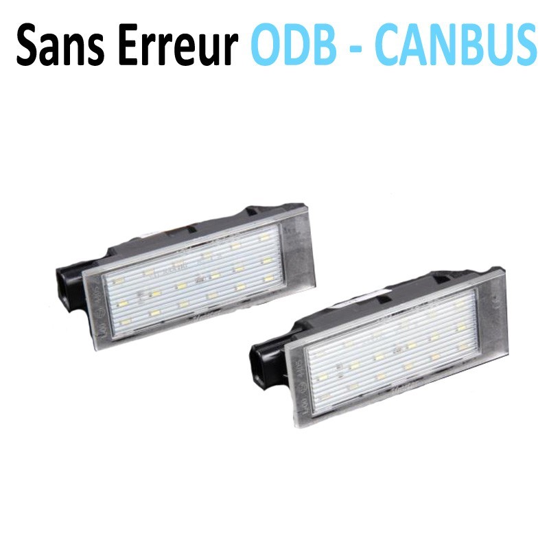 Pack de 2 modules led pour plaque d'immatriculation arrière de Volkswagen  Golf 7 - Anti-erreur ODB