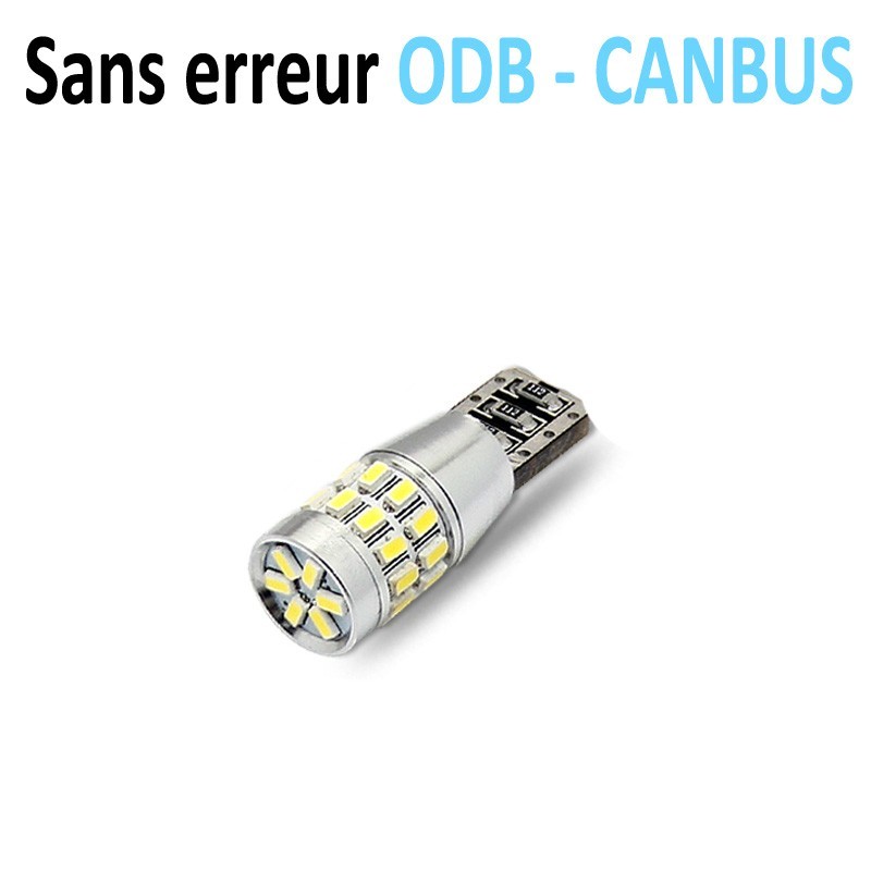 Ampoule led w5w pour veilleuse à led Cree canbus anti erreur ODB 12V