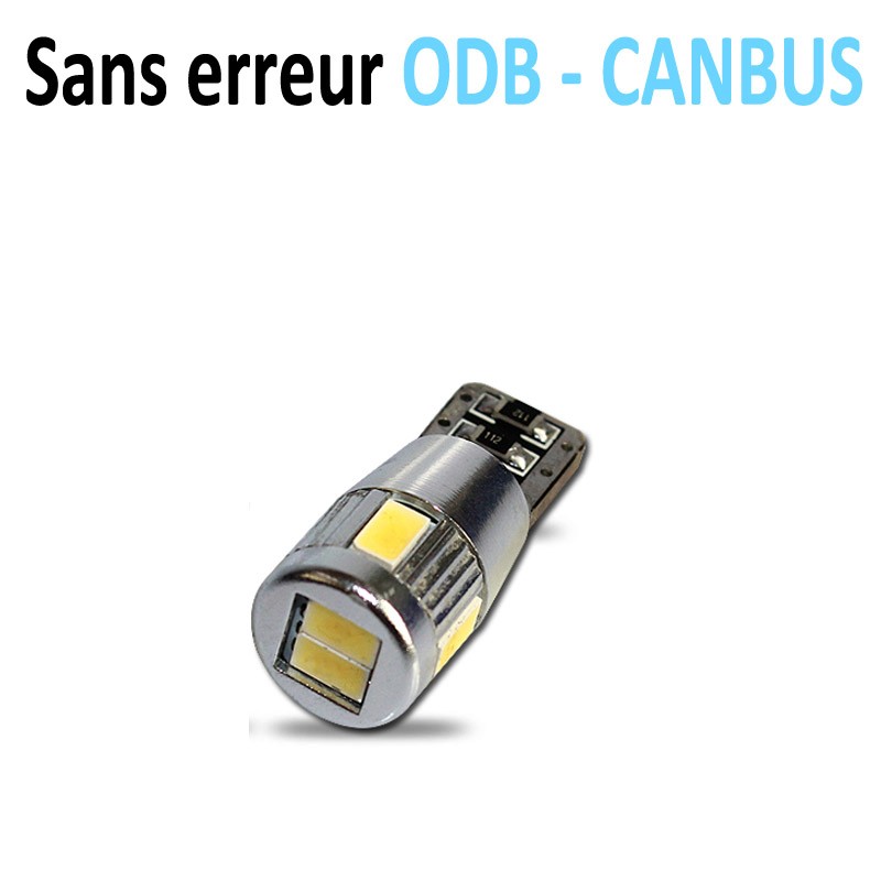 Paire de feux de plaque dimmatriculation LED Canbus T10 W5W 6000 K 5 LED Ampoules sans erreur