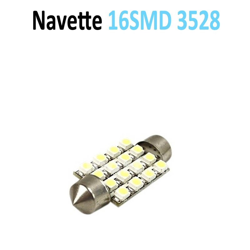 Navette led COB 39mm 12V 1W blanc froid