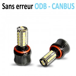 Pack antibrouillard H8 (27SMD5050) Blanc Effet Xenon