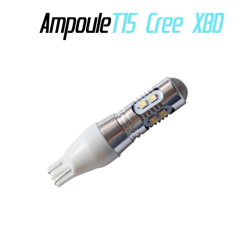 Ampoule Led T15 W16W - 50W  (CREE XBD)  - Blanc Xenon