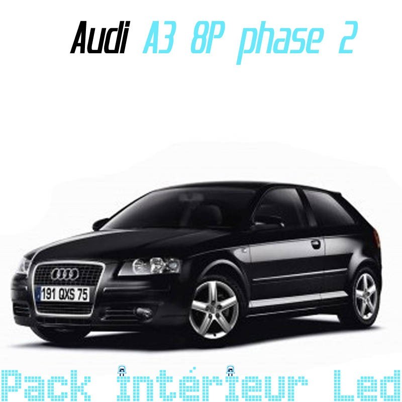 Pack FULL LED intérieur pour Audi A1 3 portes (Kit ampoules blanc