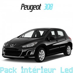 Pack Full led intérieur + plaque Peugeot 308