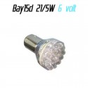 Ampoule Led 6 volt P21/5W Bay15d - (24led)