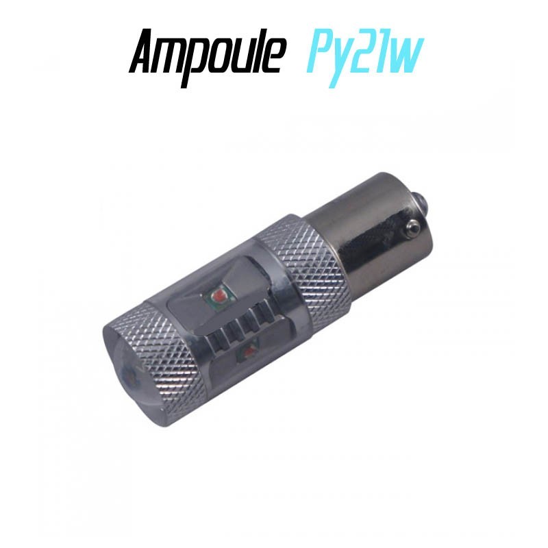 Ampoule Led PY21W Bau15s - ORANGE (CREE-30w)