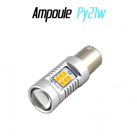 Ampoule Led PY21W Bau15s - ORANGE (21-SMD-3535)