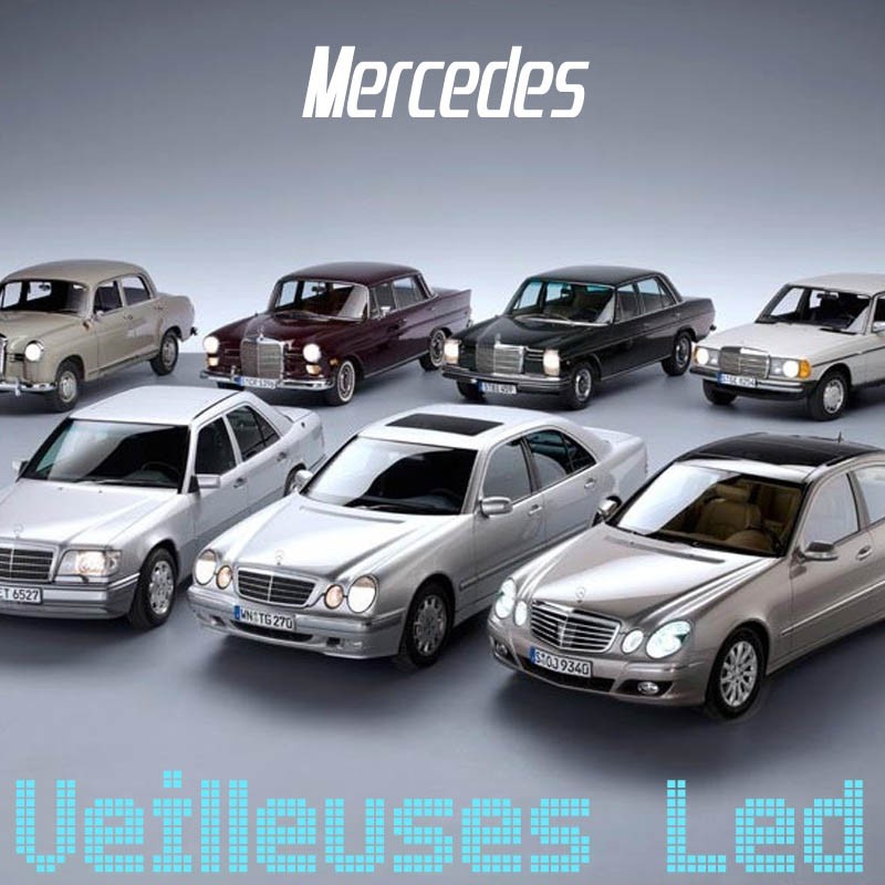 Pack veilleuses à leds pour Mercedes Classe A B C E ML GLK CLK SLK