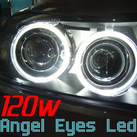 Pack Angel Eyes Led H8 120w Blanc Xenon BMW E60 E63 E64 E70 E71 E82 E94 E87 E90 E91 E92 E93