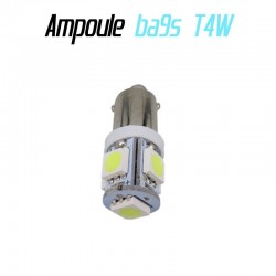 LED T4W Ba9s - (5SMD-5050-3D) -  Blanc