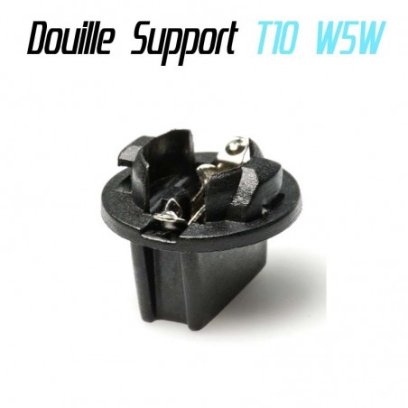 Ampoule T10 Lot 2 Douilles Ampoule W5W/T10 - Connecteur Caoutchouc 10cm - Pour Phare/Feux Voiture Kit Câble Ampoule LED