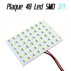 Pack 3 en 1 - Navette - ba9s - w5w - Plaque 48 led