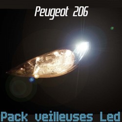 Pack veilleuses led pour Peugeot 206