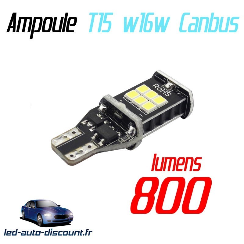 Ampoule LED W16W T15 15SMD 3535 - CANBUS - 800lm