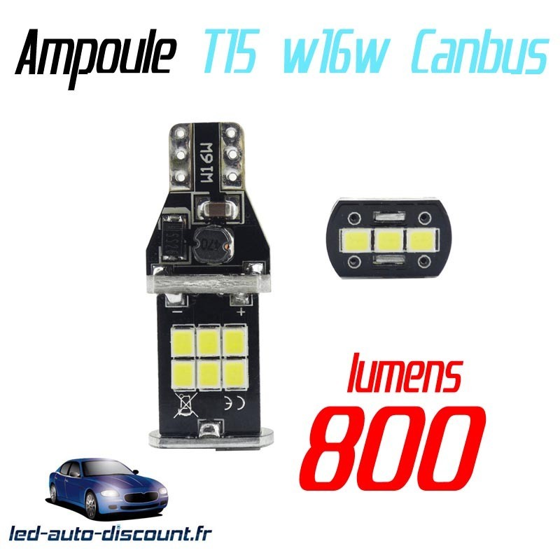 Ampoule LED W16W T15 15SMD 3535 - CANBUS - 800lm