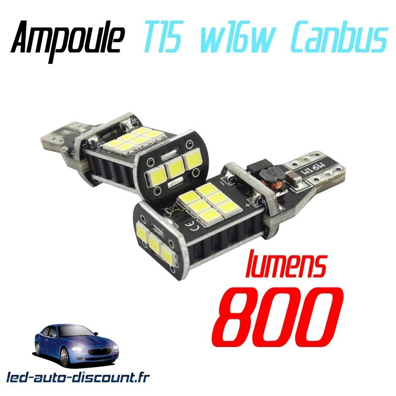 Ampoule LED W16W T15 15SMD 3535 - CANBUS - 800lm