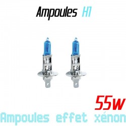 Pack de 2 ampoules H1 effet xénon 6000k