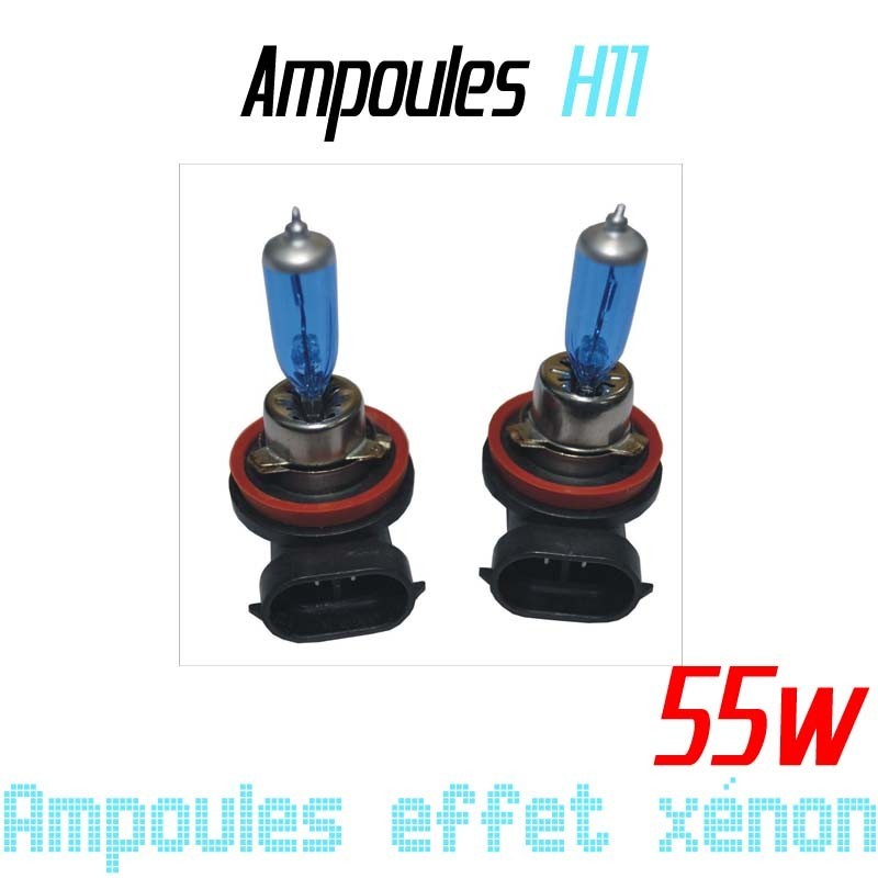 Pack de 2 ampoules H11 effet xénon 6000k