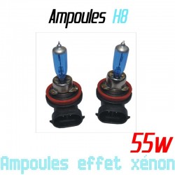 Pack de 2 ampoules H8 effet xénon 6000k