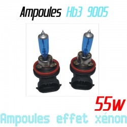 Pack de 2 ampoules HB3 effet xénon 6000k