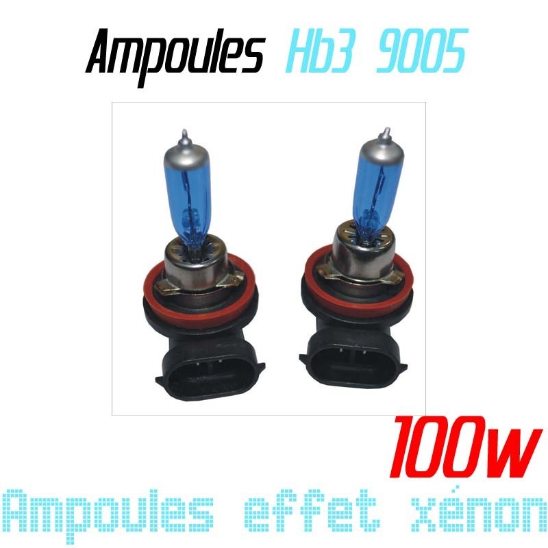 Pack de 2 ampoules HB3 effet xénon 6000k