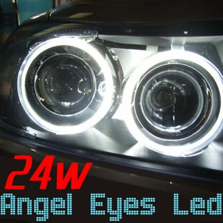 Pack Angel Eyes Led 24w Blanc Xenon BMW E90 E91 Phase 1