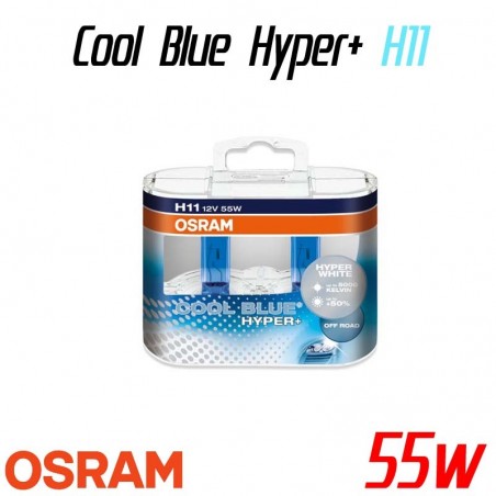 Pack duo H11 OSRAM Cool Blue Hyper+ 