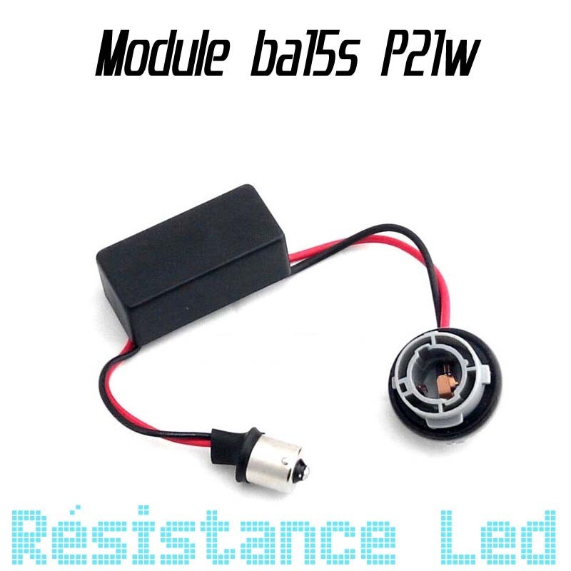 Support ampoule ba15s P21w + résistance anti erreur ODB