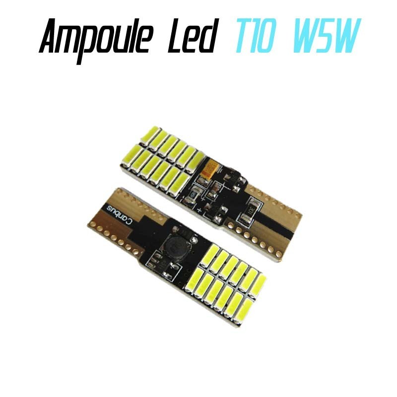 Ampoule led T10 W5W (24SMD-4014) - Anti Erreur ODB