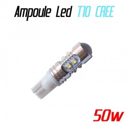 Ampoule Led T10 W5W - 50W  (CREE XBD 5SMD)