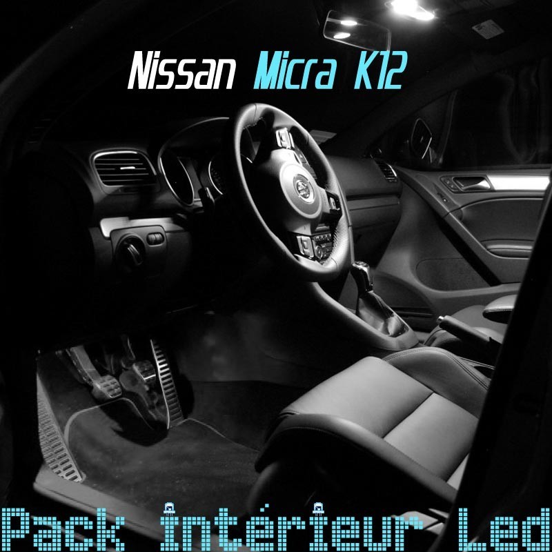 Pack intérieur led pour nissan Micra k12