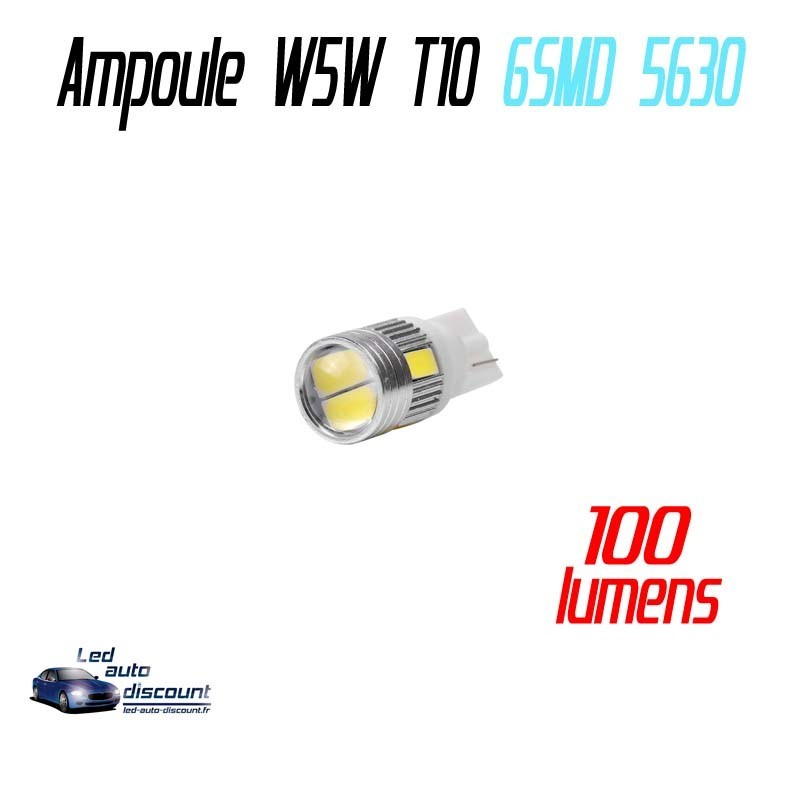 Ampoule led  T10 W5W - (10SMD-5630)  - Blanc Xenon