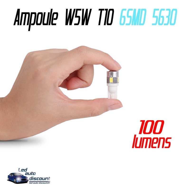 Ampoule led  T10 W5W - (10SMD-5630)  - Blanc Xenon