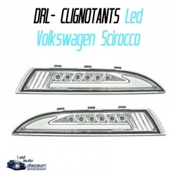 Feux de jour DRL veilleuses + clignotants pour Volkswagen Scirocco