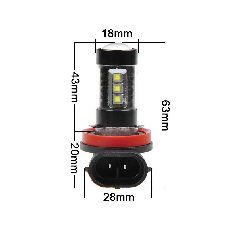 Ampoule LED H8 (80W CREE)