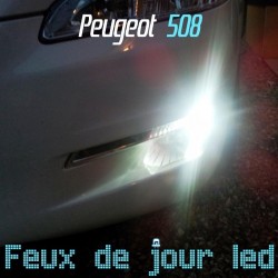 Pack feux de jour diurnes led CREE 50W pour Peugeot 508