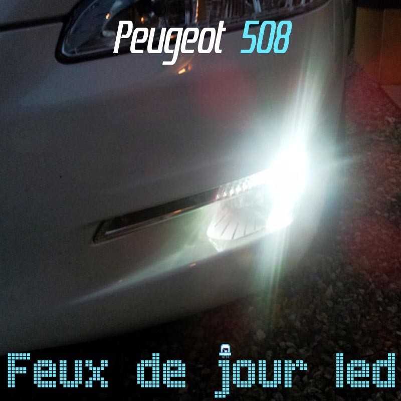 Pour Peugeot 3008 Ampoules LED Blanc Veilleuses Feux diurne Jour sans Feux  xenon