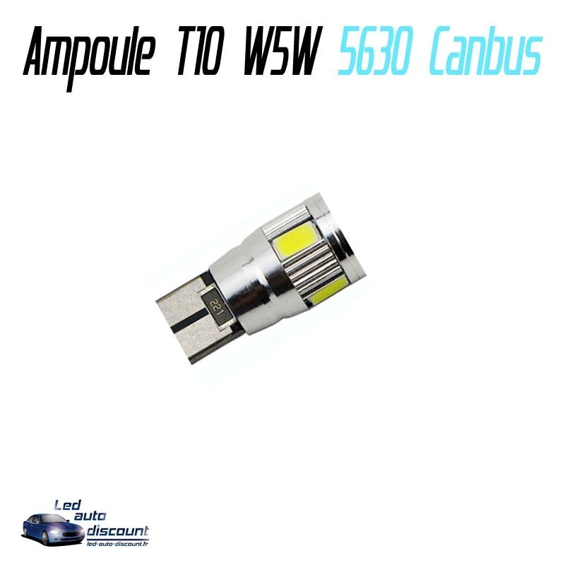 2 Ampoules LED Bleu T10 W5W Veilleuses Feux Position anti Erreur odb Canbus