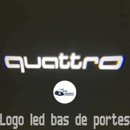 Module éclairage bas de portes logo led Quattro pour Audi