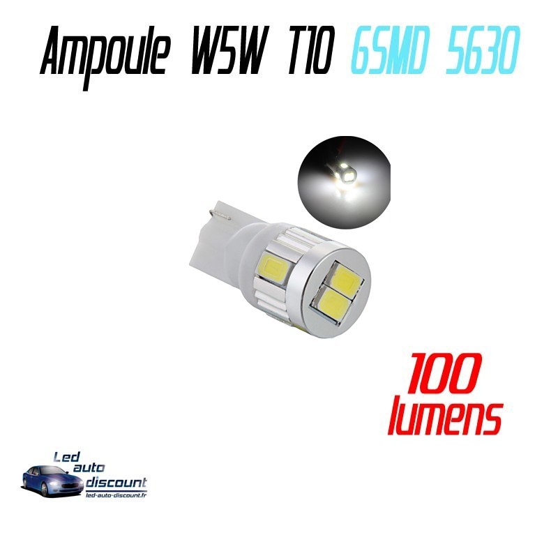 Ampoule led T10 W5W - (6SMD-5630)