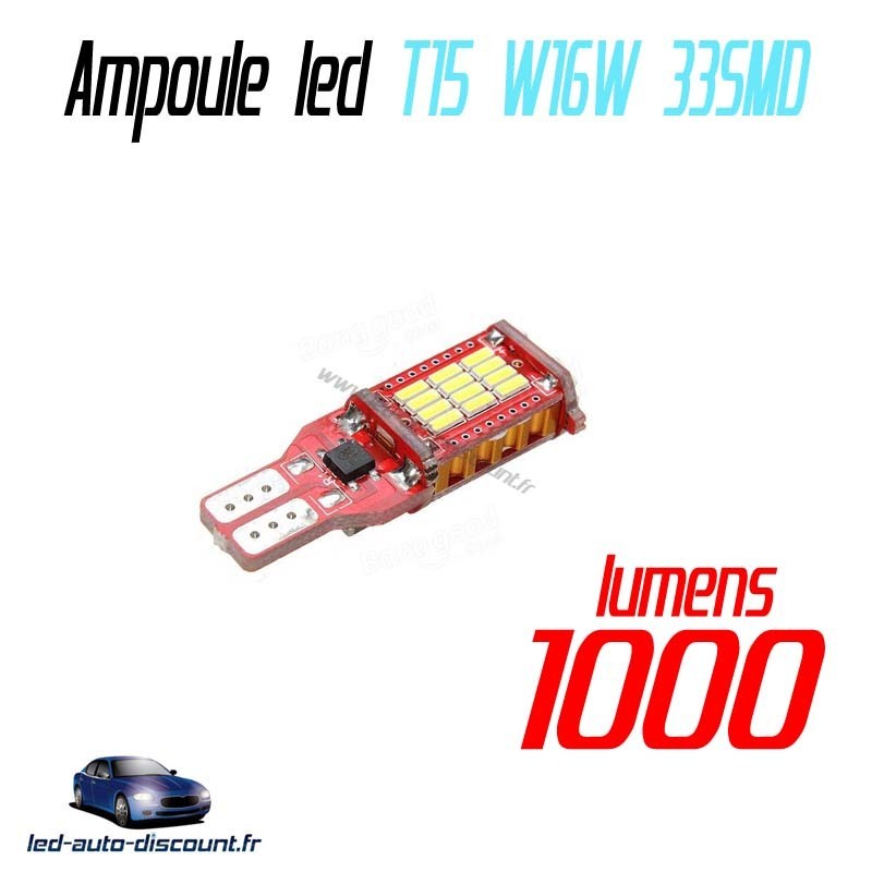 Ampoule LED W16W T15 33SMD 4014 - CANBUS - 1000lm