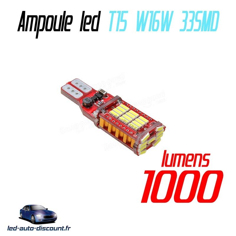 Ampoule LED W16W T15 33SMD 4014 - CANBUS - 1000lm
