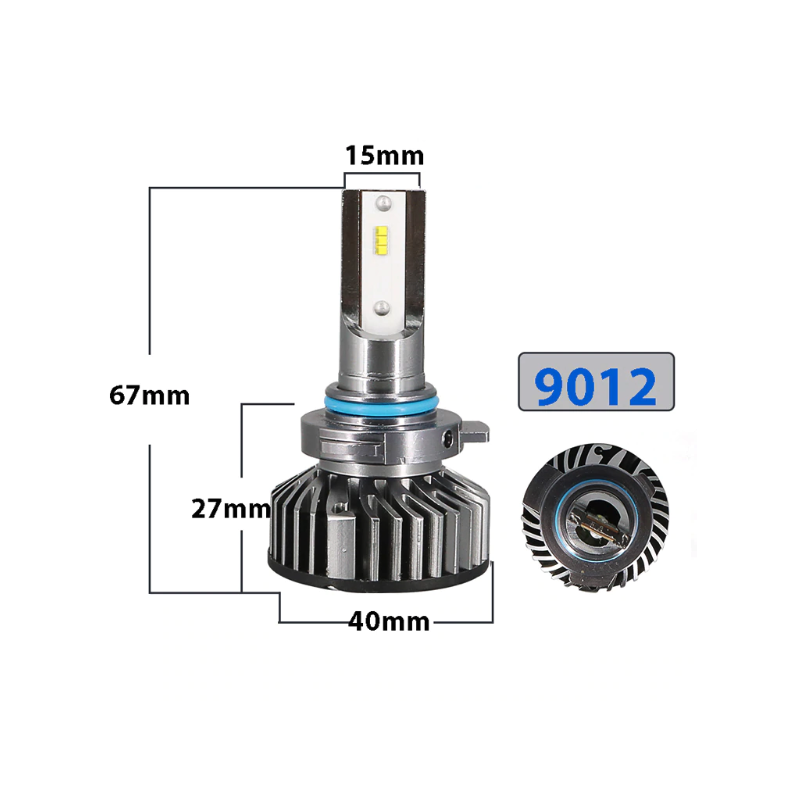 Pack croisement ventilés H7 Mini size 5000lm ZES