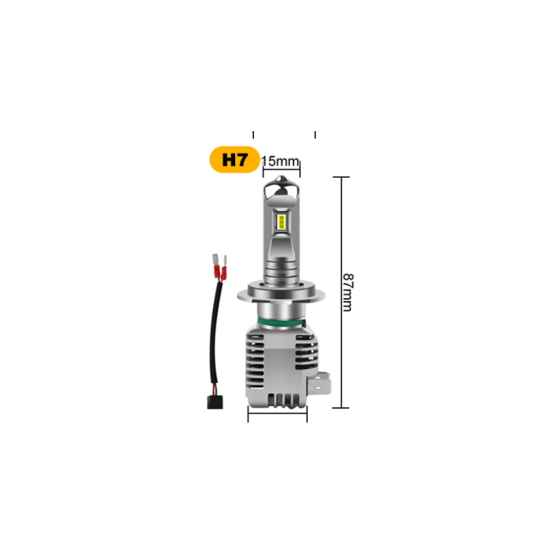 Pack ampoules led H7 9000lm 6000k