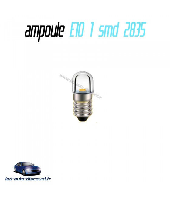 Ampoule led E10 12v 100Lm - (1SMD-2835)